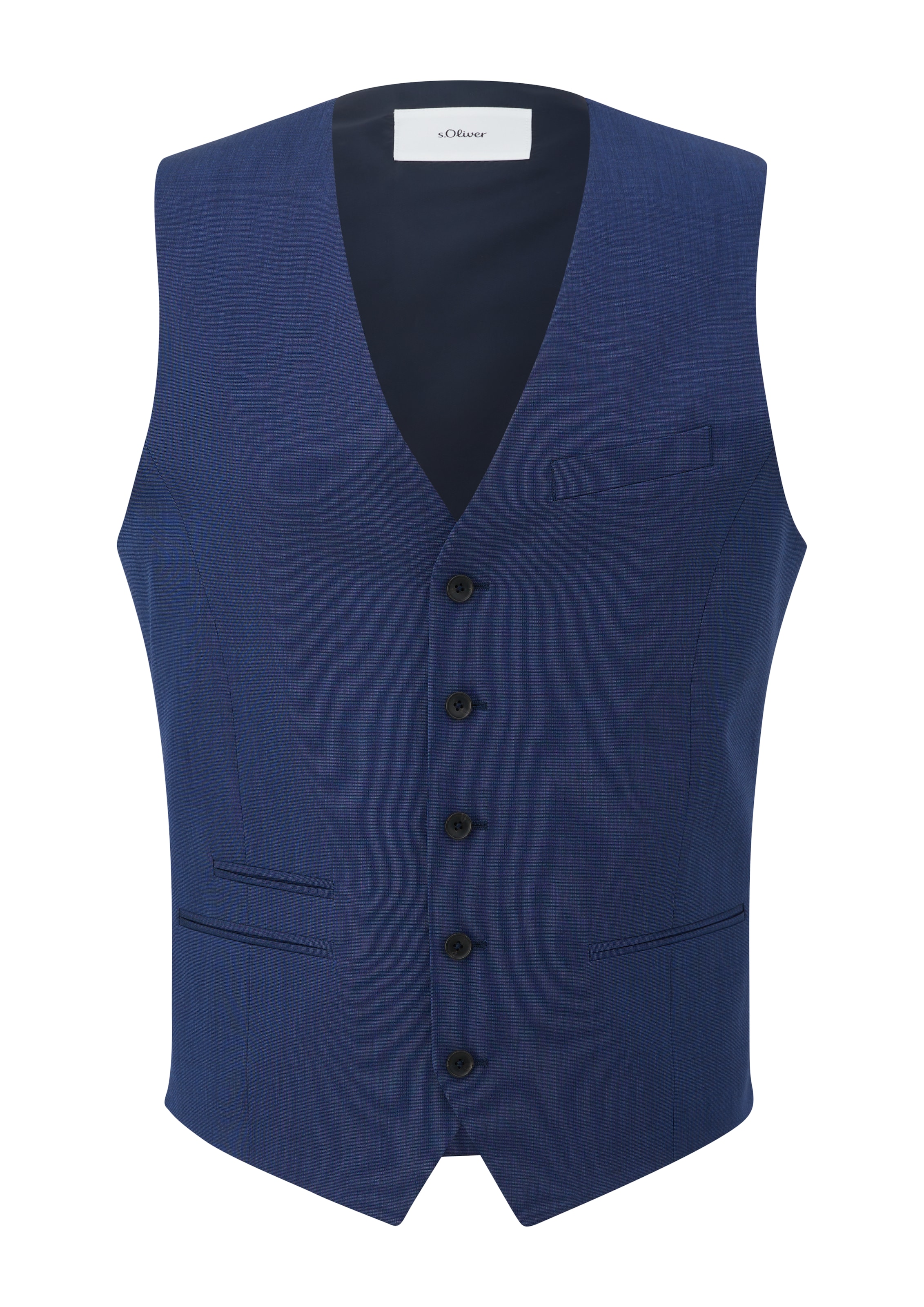 s.Oliver BLACK LABEL Gilet in Blauw: voorkant