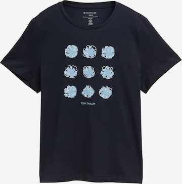 TOM TAILOR Тениска в синьо: отпред