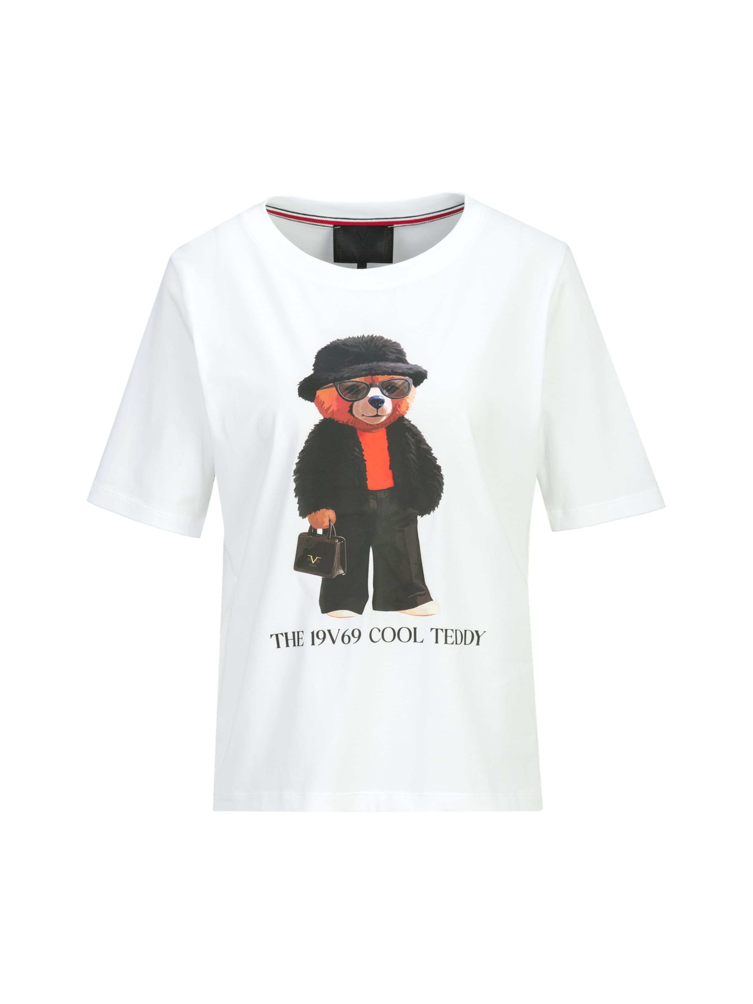 19V69 ITALIA Shirt ' Bellara Cool Teddy ' in White: front