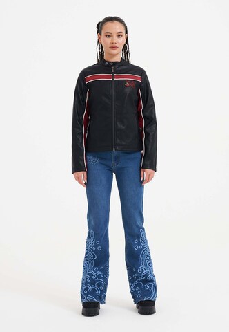 Veste mi-saison 'Brave Hearts Stay True' Ed Hardy en noir : devant
