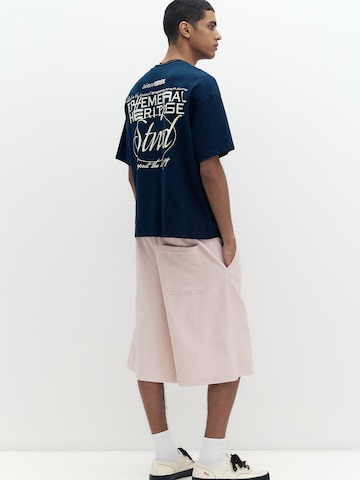 Pull&Bear Majica 'STWD' | modra barva