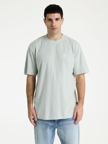 CHASIN' Shirt 'Ethan Linen' in Grün: Vorderseite