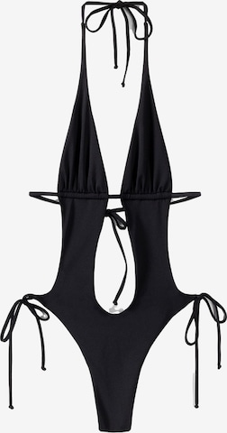 Maillot de bain Bershka en noir : devant