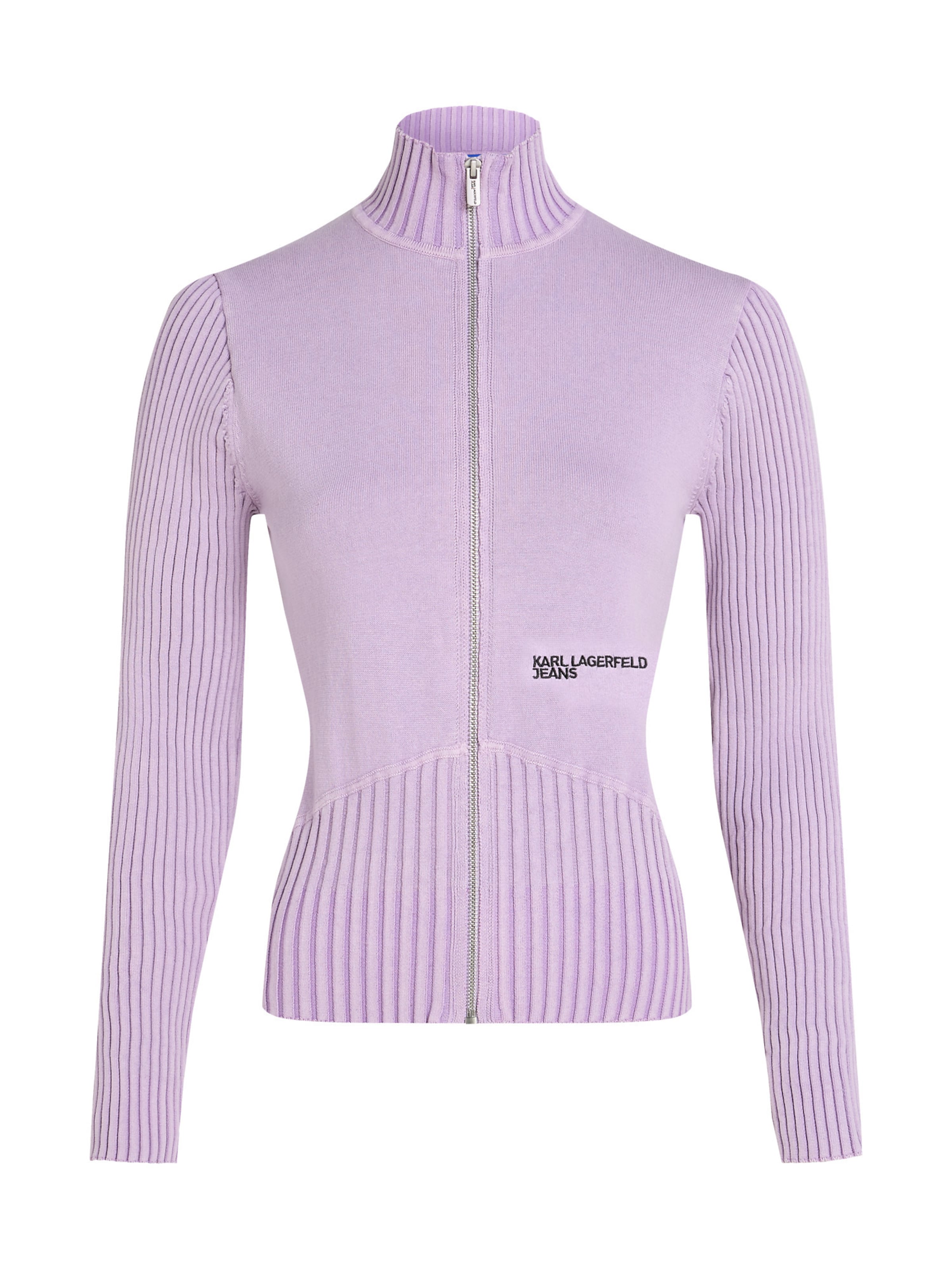 Cardigan KARL LAGERFELD JEANS en violet : devant