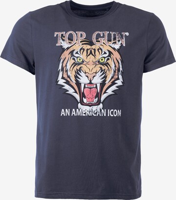 TOP GUN T-Shirt 'TG20213017' in Blau: predná strana