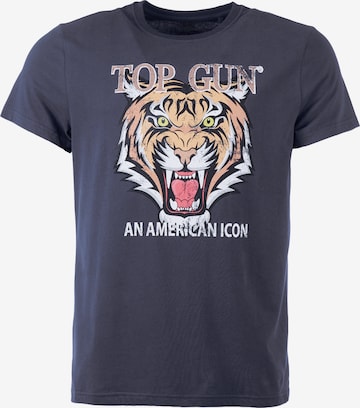 TOP GUN T-Shirt 'TG20213017' in Blau: predná strana