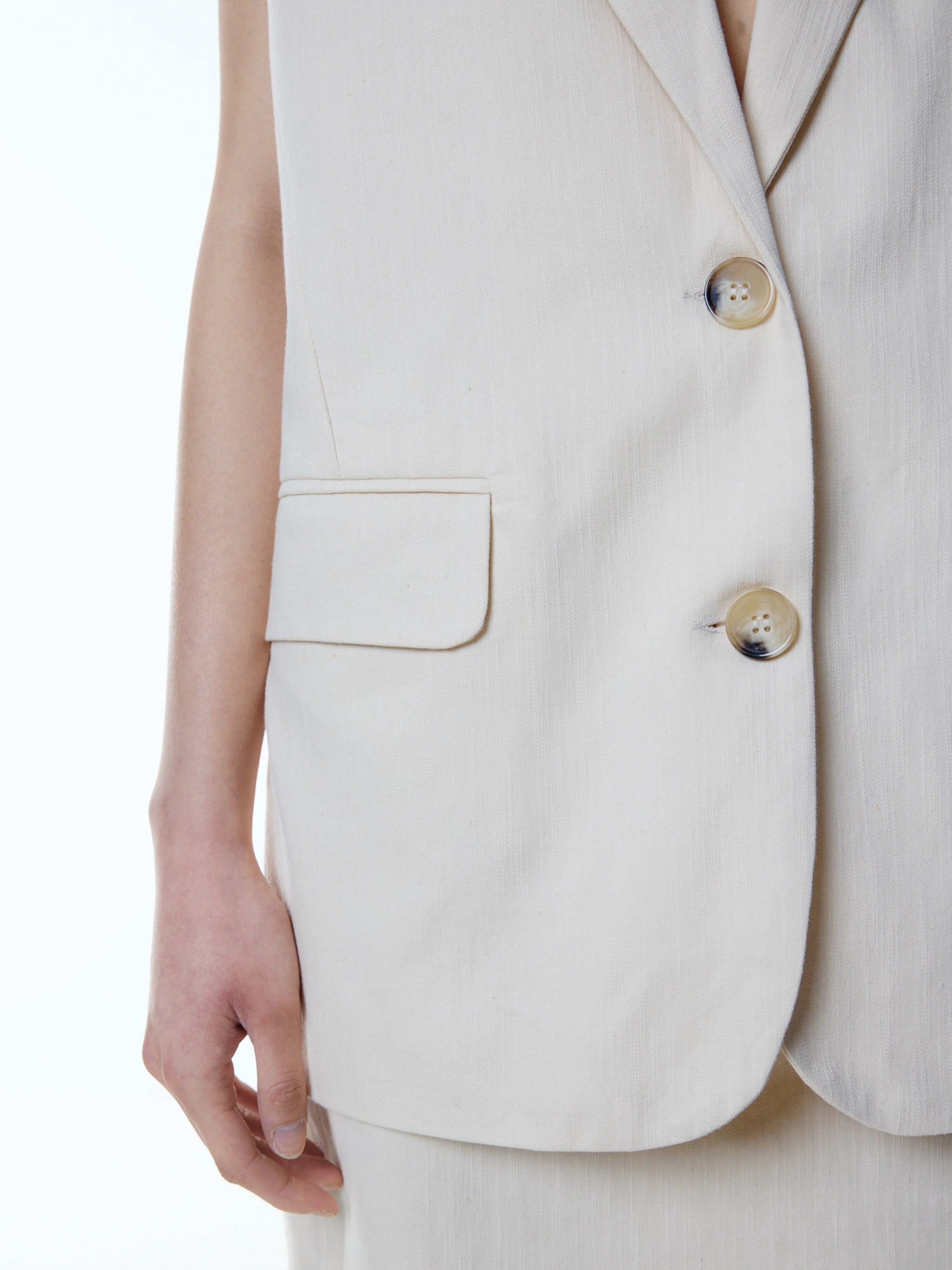 EDITED Producten Gilet 'Tayra' Crème