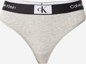Calvin Klein Underwear Стринг в сиво: отпред