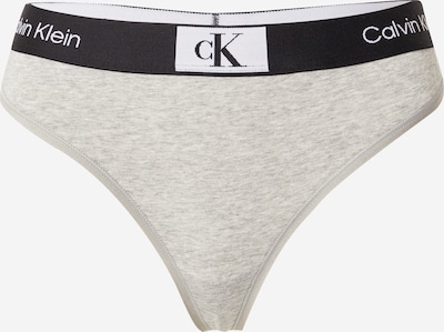 Calvin Klein Underwear String en gris clair / noir / blanc, Vue avec produit