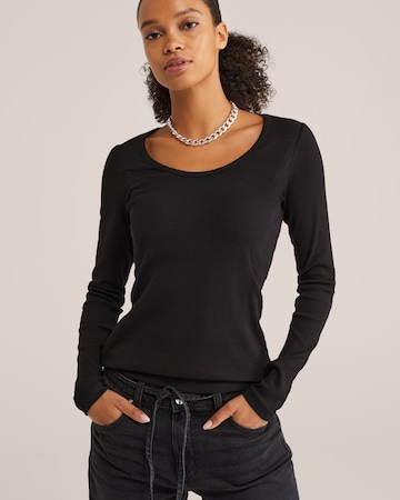 WE Fashion T-Shirt in Schwarz: Vorderseite