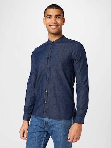 GREENBOMB Regular fit Button Up Shirt 'Plenty' in Blue: front