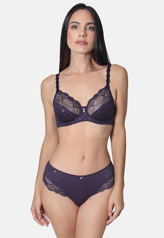 sassa Bralette Bra 'DOT & BLOSSOM' in Purple