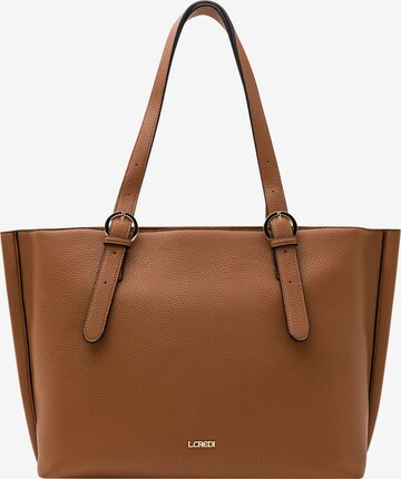 L.CREDI Shopper in Brown: front