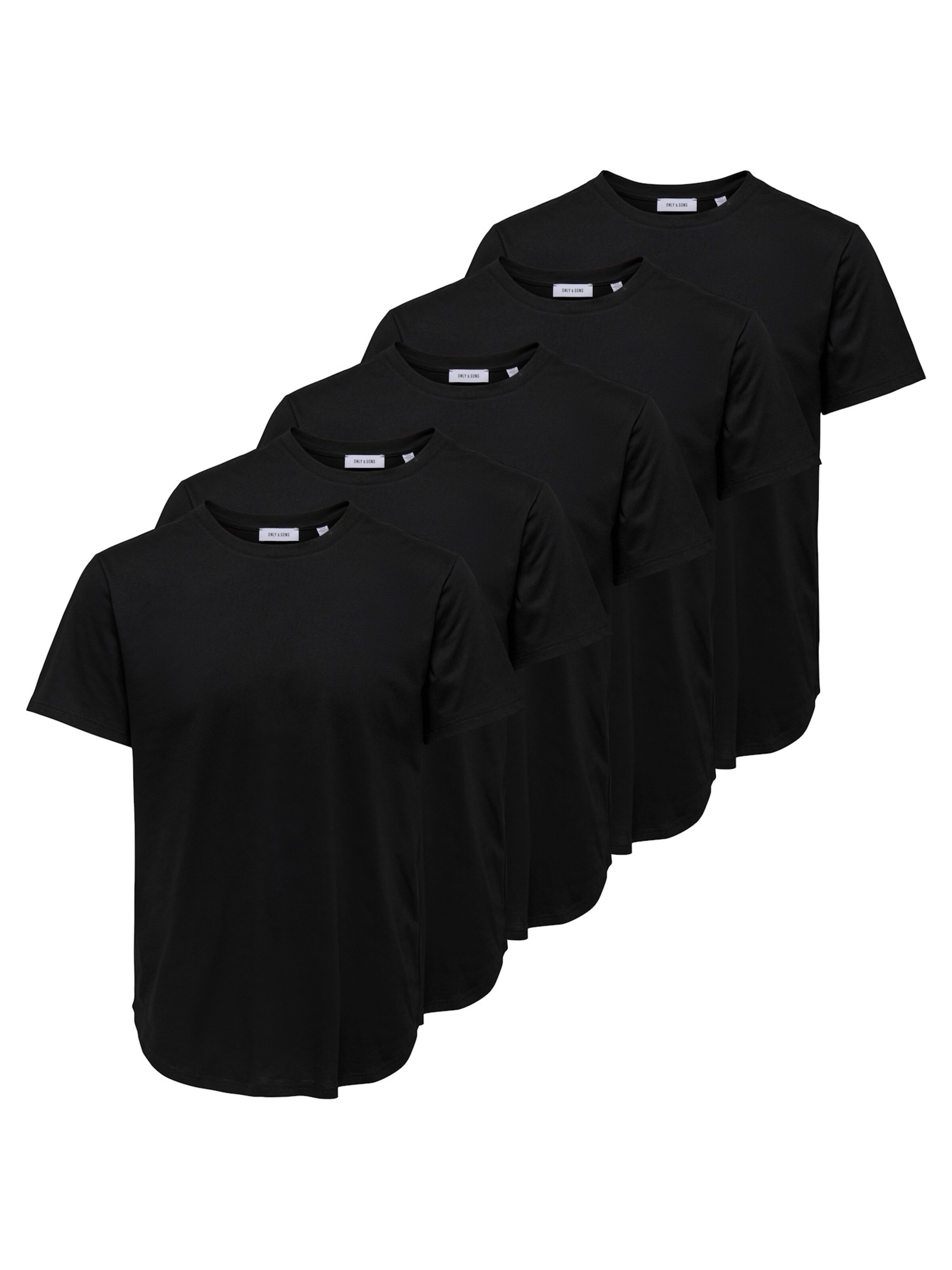 Only & Sons Shirt 'Jeff Longy' in Zwart: voorkant