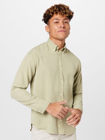 NN07 Regular fit Button Up Shirt 'Levon' in Green: front