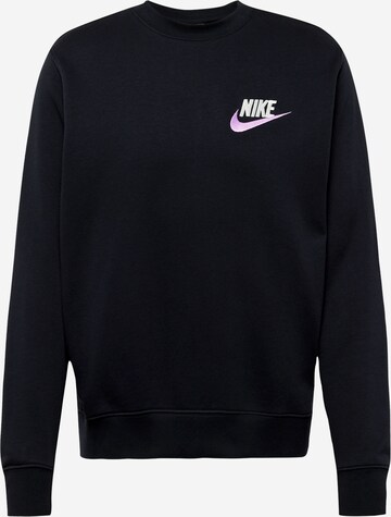 Bluză de molton de la Nike Sportswear pe negru: față