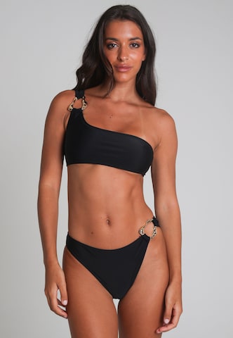 Moda Minx Bikinibroek 'Irregular Hoop' in Zwart: voorkant