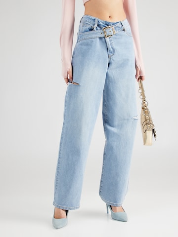 Wide leg Jeans 'Elin' de la Hoermanseder x About You pe albastru: față