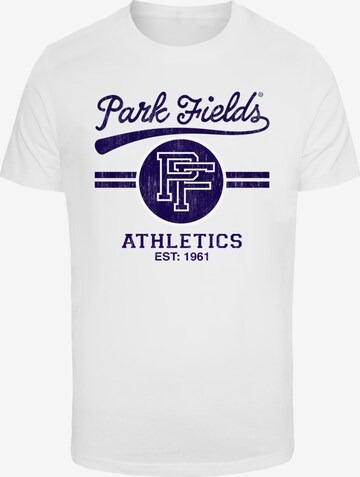 Merchcode Shirt 'Park Fields' in Wit: voorkant