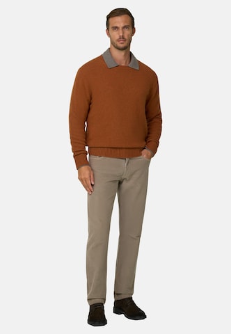 Boggi Milano Slim fit Jeans in Beige: front