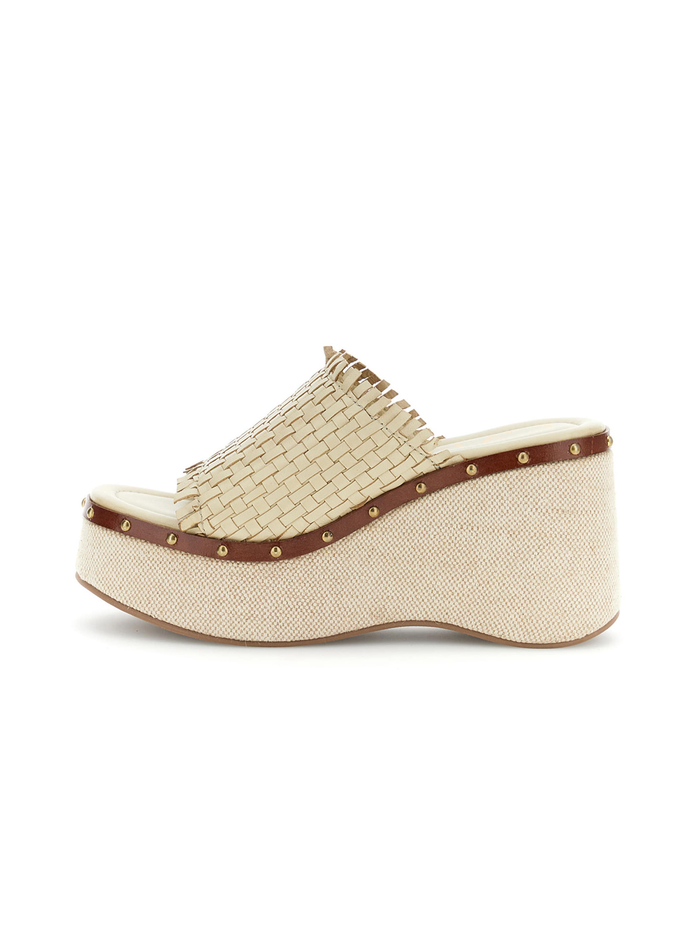 Sandalo di CAFè NOIR in beige: frontale