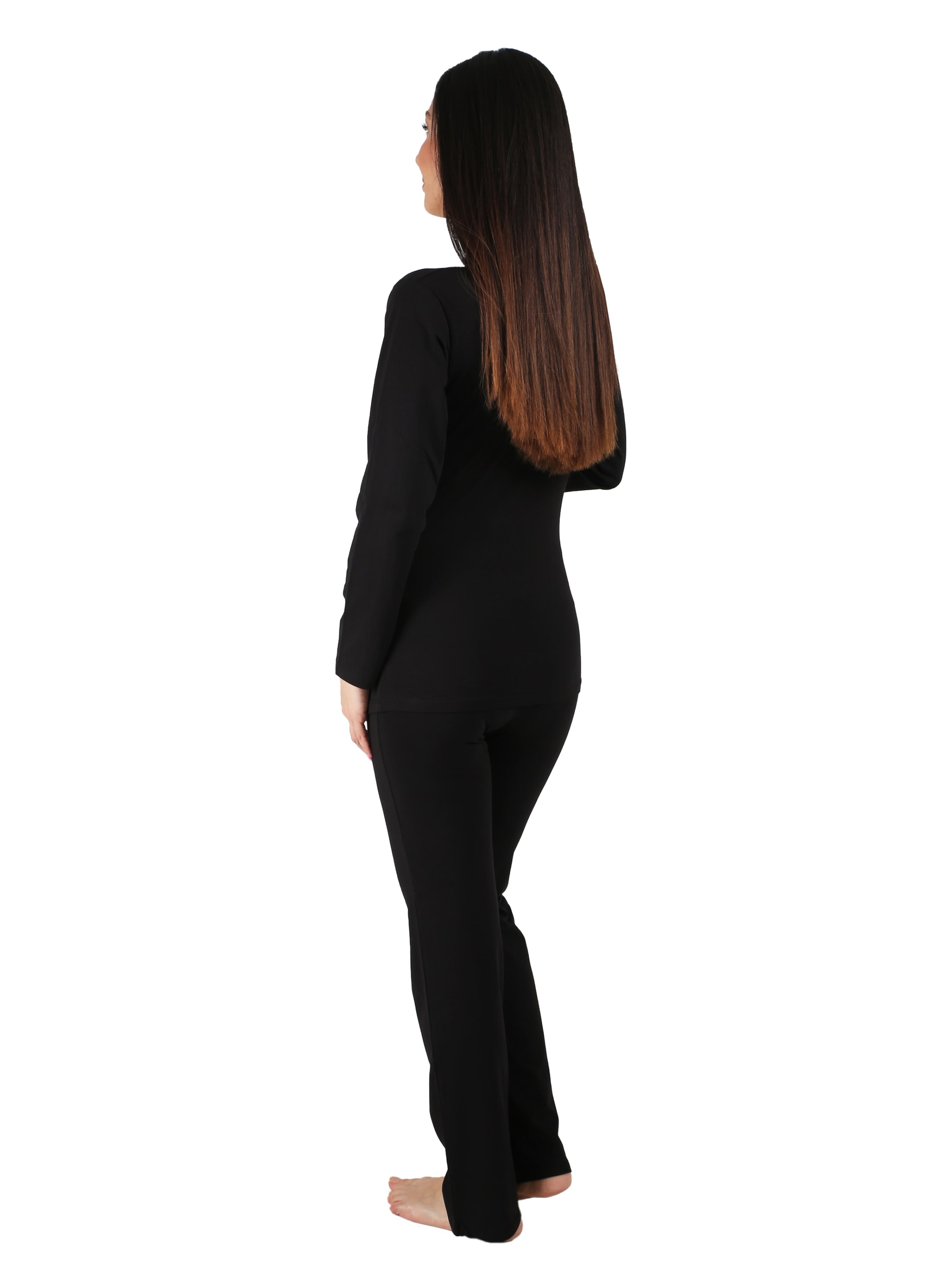 M.M.C. Pajama 'Spitze Umstandspyjama' in Black