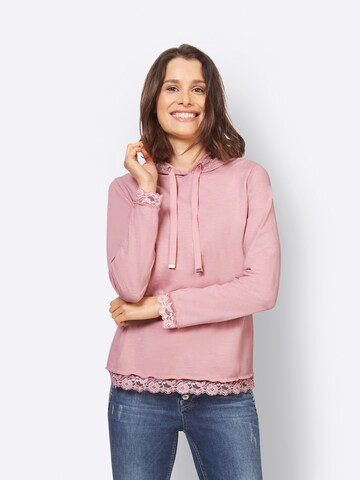 heine Sweatshirt in Roze: voorkant