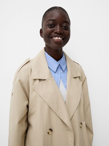 Bershka Between-seasons coat in Beige