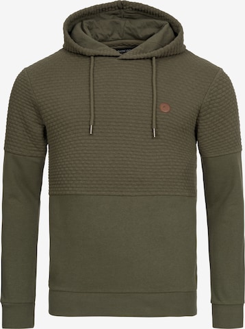 INDICODE JEANS Sweatshirt 'Franz' in Green: front