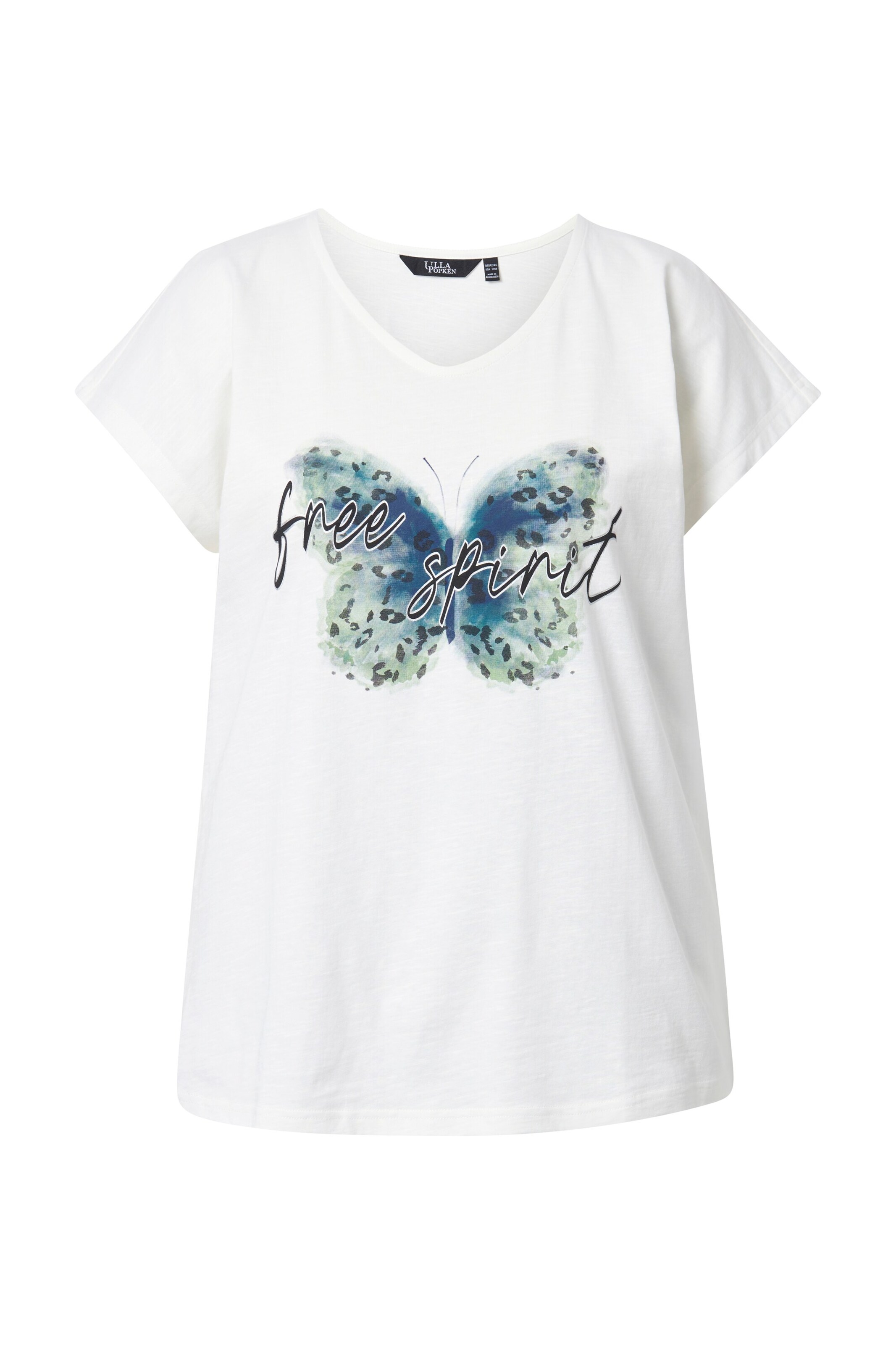 T-shirt Ulla Popken en blanc : devant