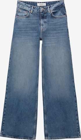 Pull&BearWide Leg/ Široke nogavice Traperice - plava boja: prednji dio