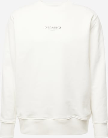 Sweat-shirt 'De Sarro' Carlo Colucci en blanc : devant