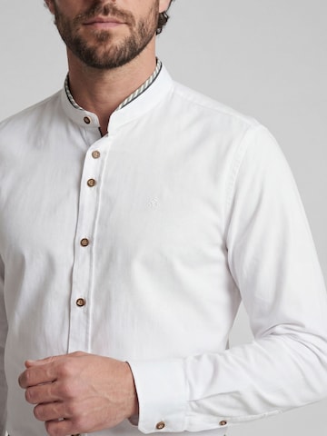 SPIETH & WENSKY Slim fit Traditional button up shirt 'Kreuth' in Grey