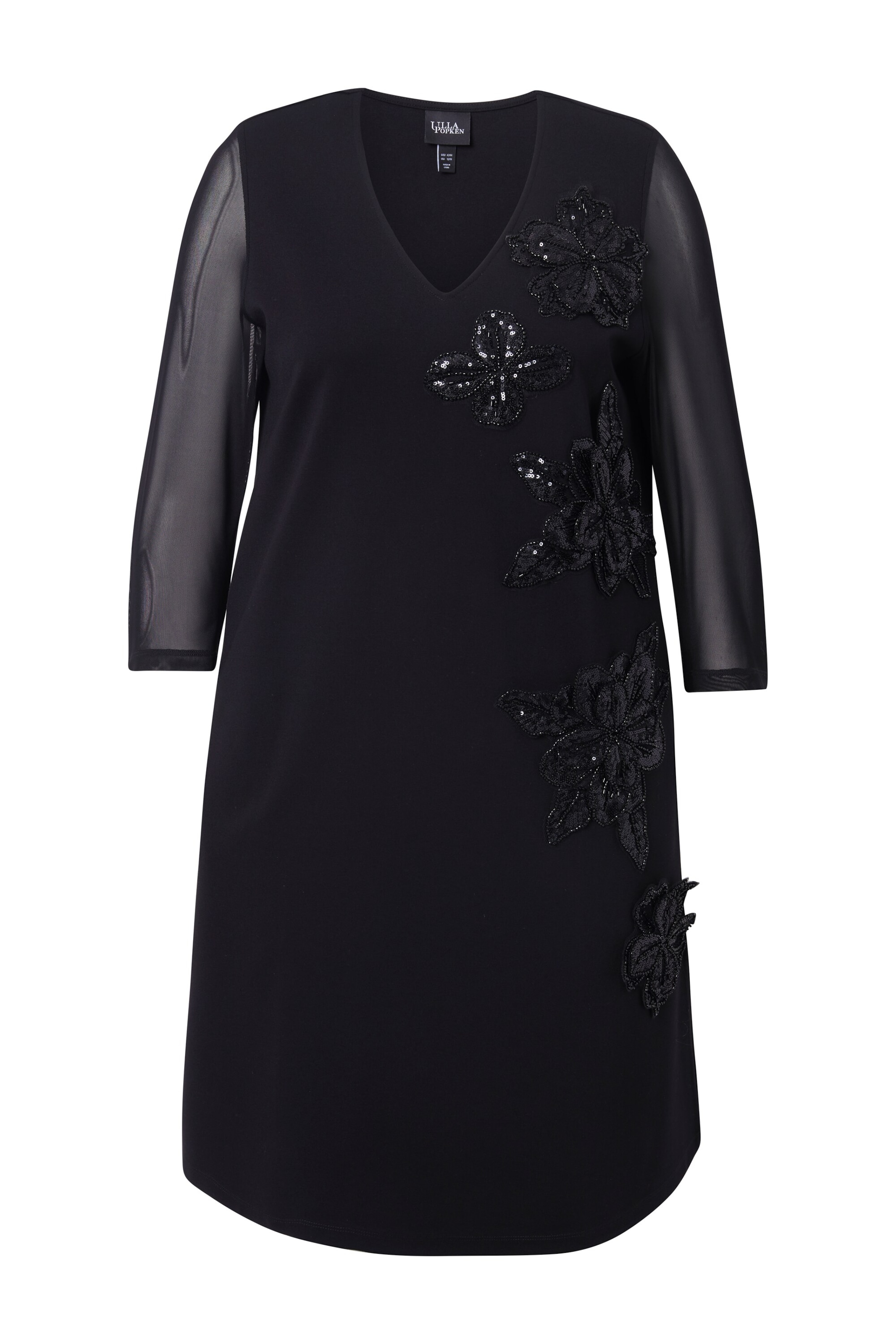 Ulla Popken Kleid in Schwarz: Vorderseite