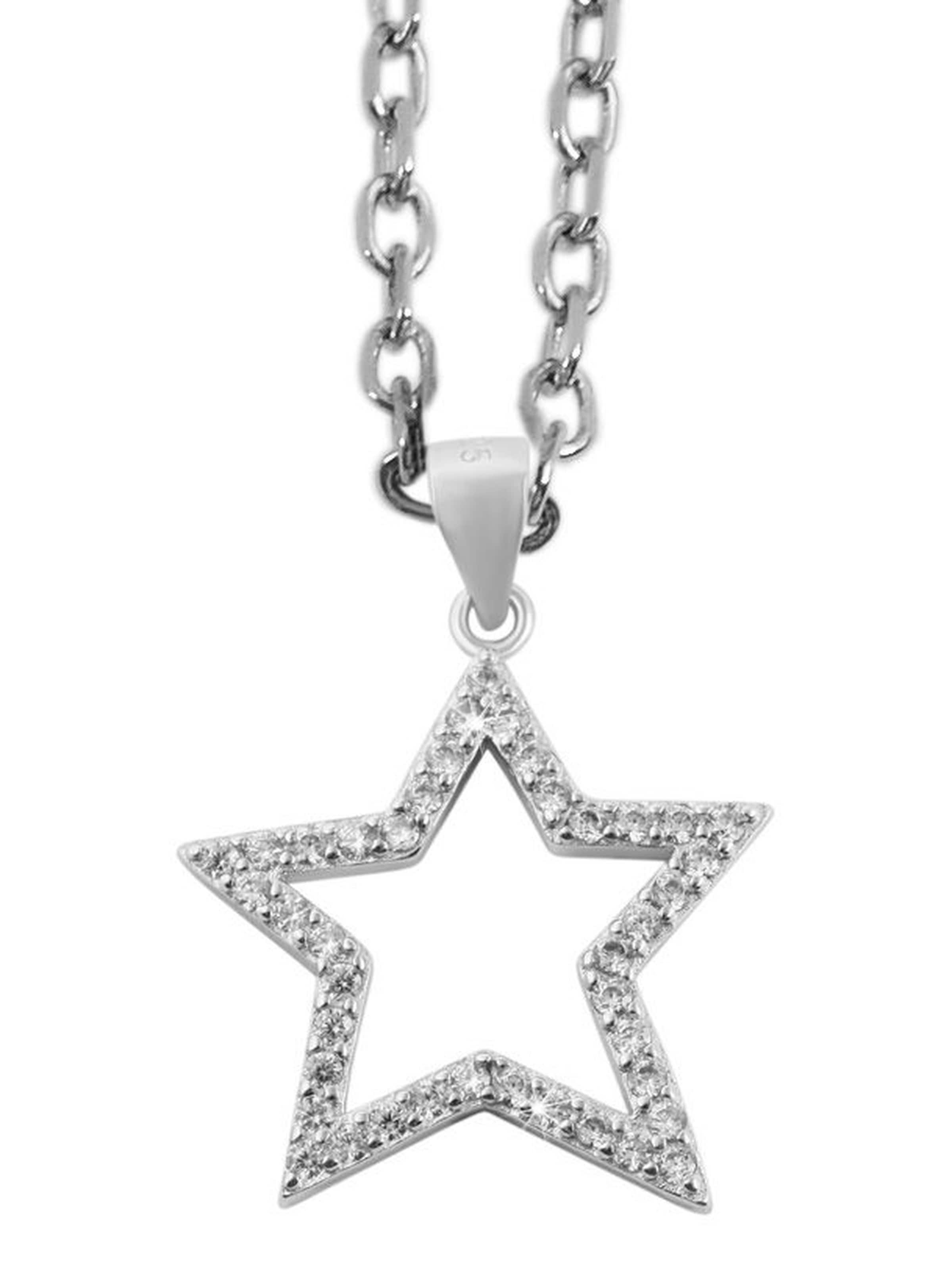 Akzent Anhänger 'Nagem, 925 Sterlingsilber, langlebig'‌‌‌‌‌‌‌ in Silber