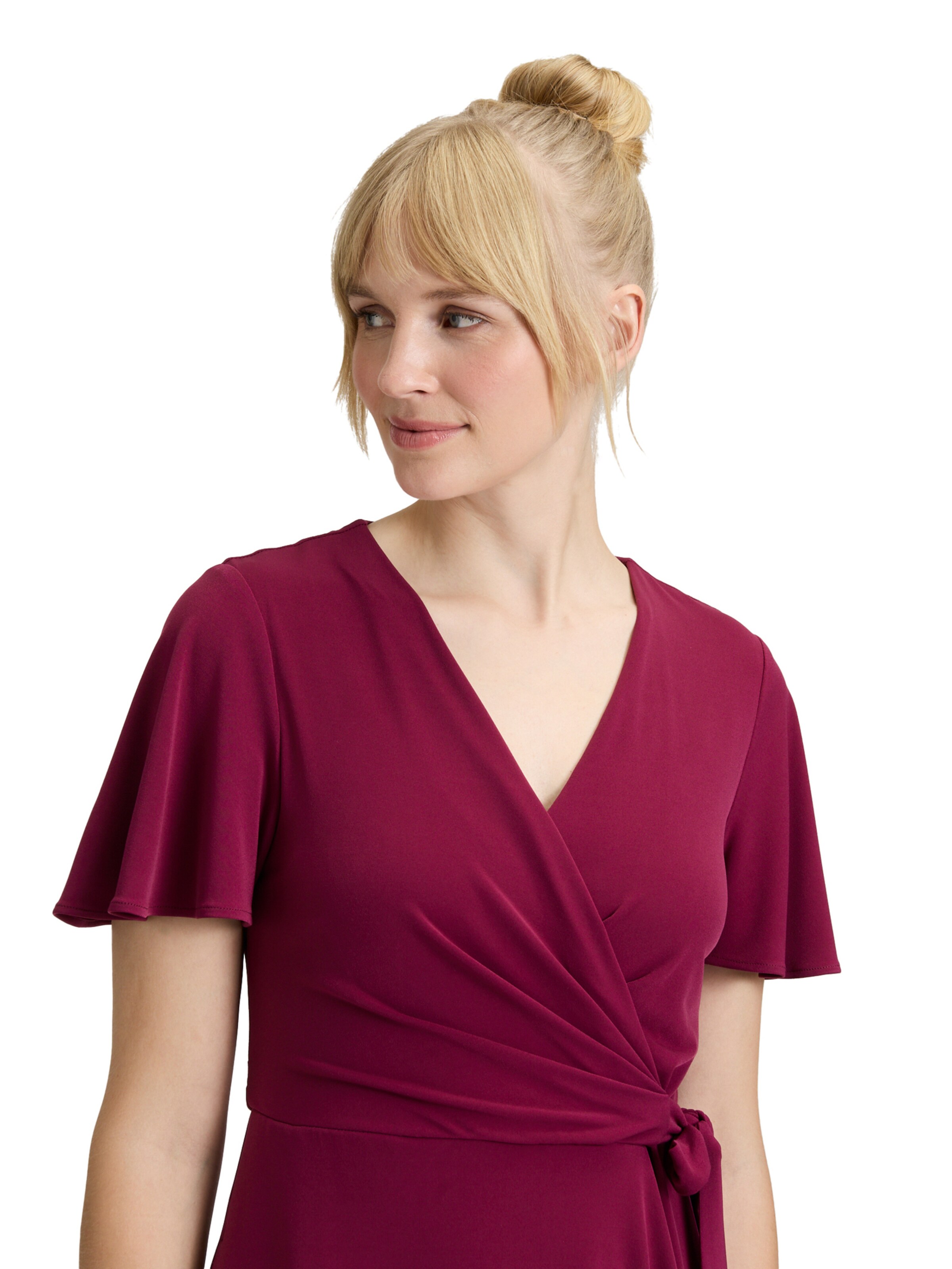 Vera Mont Jerseykleid kurzarm in Rot