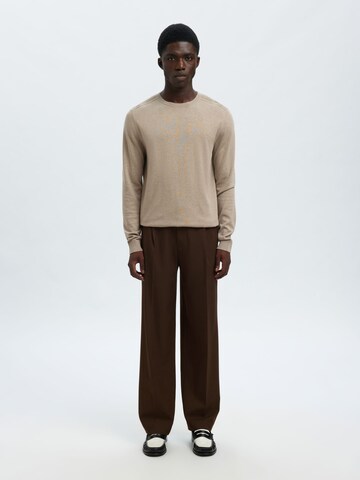 SELECTED Loosefit Pantalon 'SLH220' in Bruin