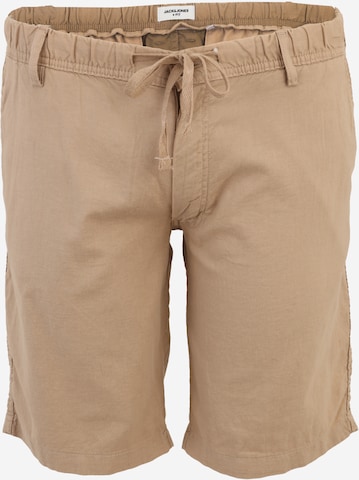 Pantaloni eleganți 'JPSTJAIDEN' de la Jack & Jones Plus pe maro: față