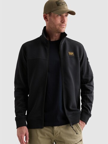 PME Legend Overgangsjakke 'Sweatshirt with jacquard pattern and flight pocket' i blå: forside