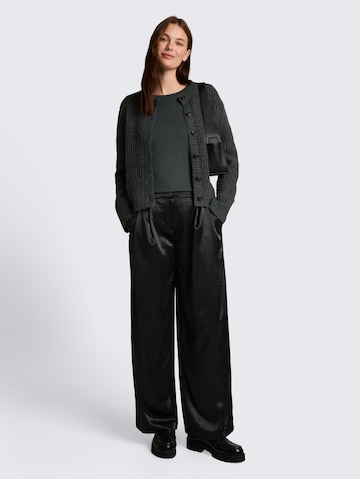 Wide Leg Pantalon à pince 'Lea' TOM TAILOR en noir