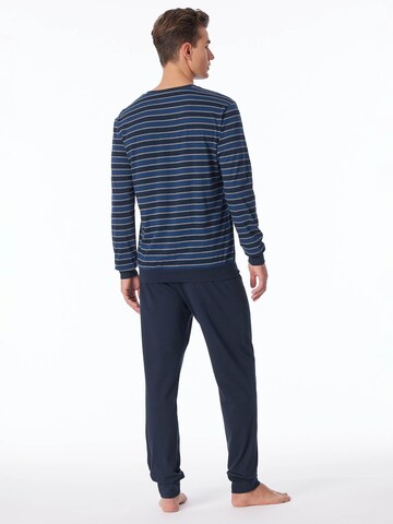 SCHIESSER Long Pajamas ' UNCOVER Nightwear ' in Blue