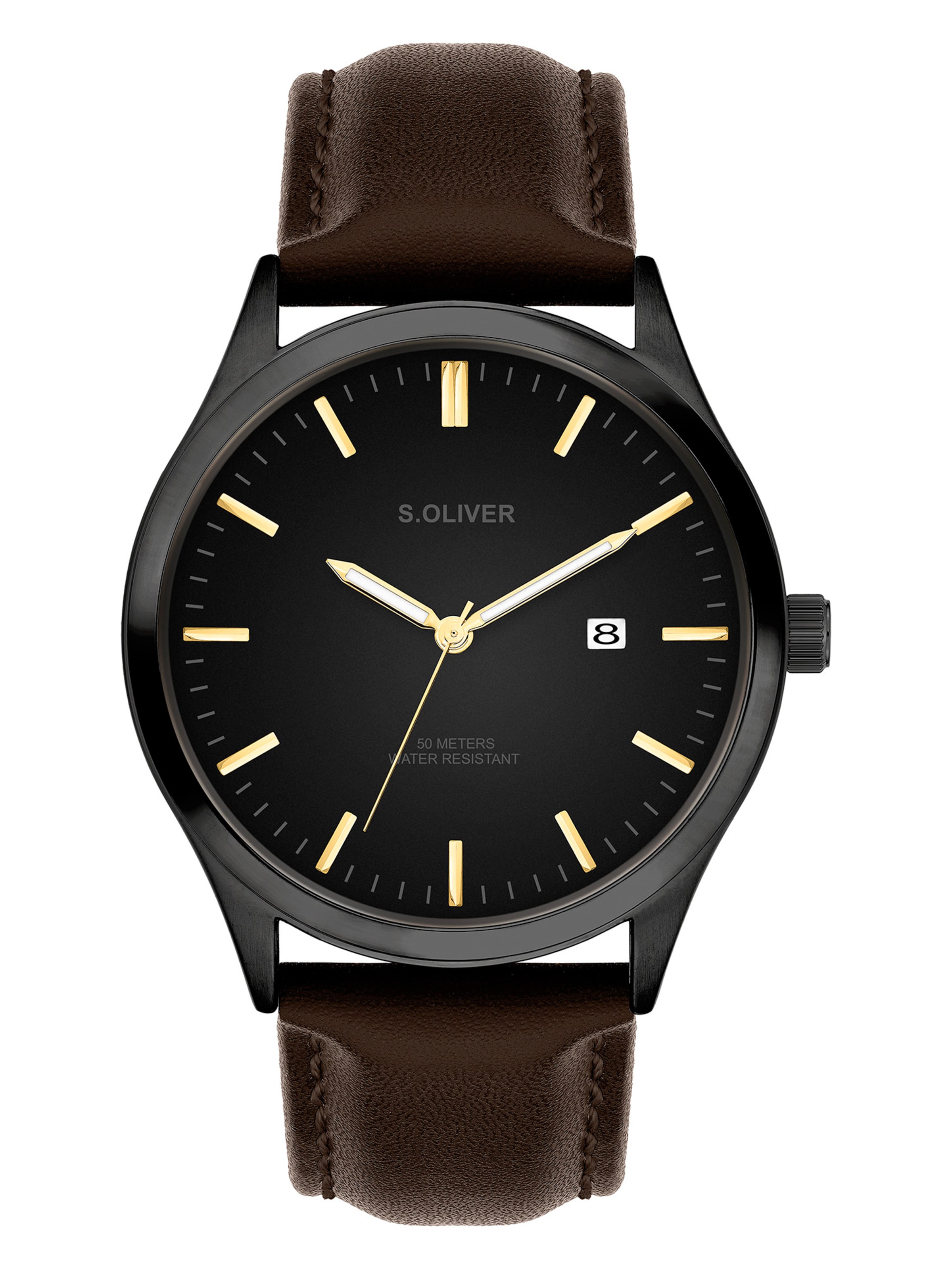 s.Oliver Analog watch in Brown / Black, Item view