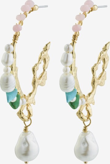 Pilgrim Earrings 'Force' in Sky blue / Gold / Green / White, Item view