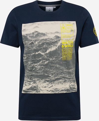 Gaastra T-Shirt 'WAVE' in navy / gelb / grau / weiß, Produktansicht