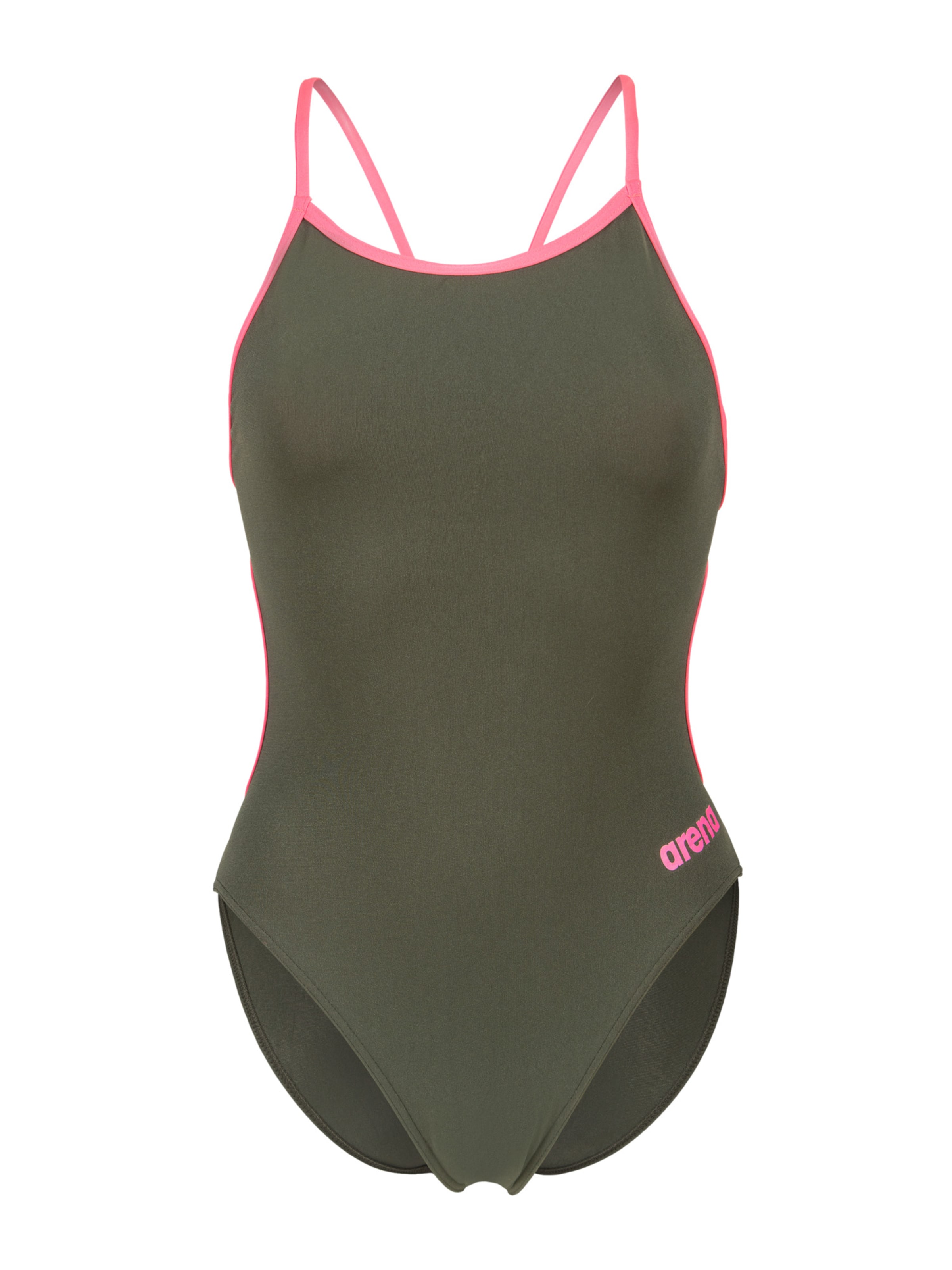 ARENA - Bustier Traje de baño 'LACE BACK SOLID' en verde: frente