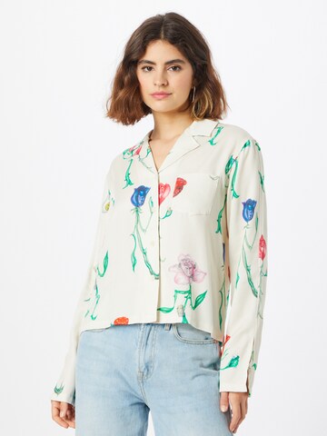 Soulland Blouse 'Betty' in Wit: voorkant