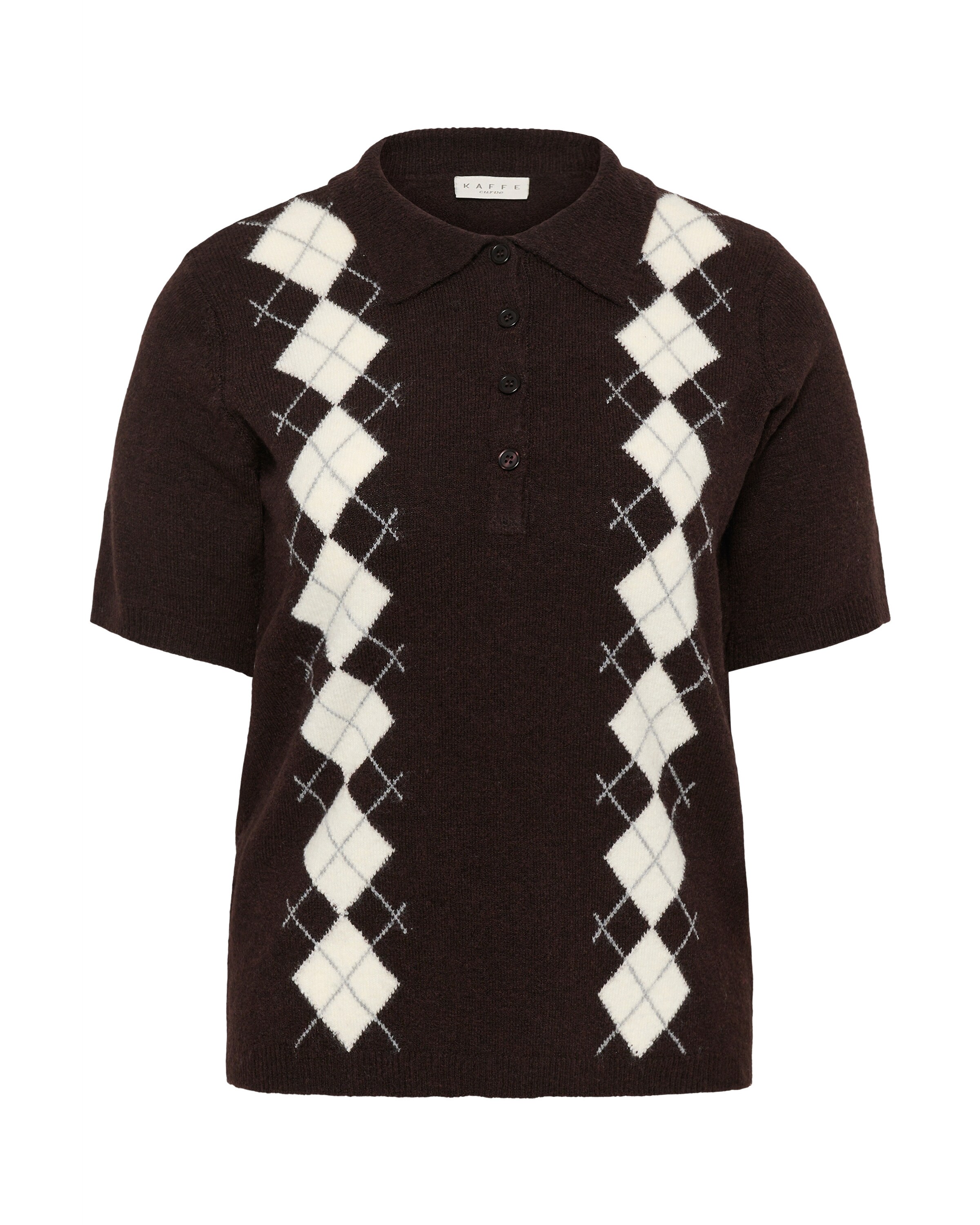 Pull-over 'Olivia' KAFFE CURVE en marron : devant