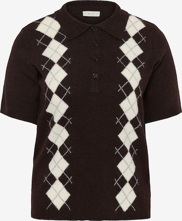 Pull-over 'Olivia' KAFFE CURVE en marron : devant