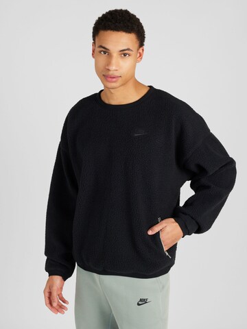 Nike Sportswear Sportpullover 'CLUB' in Schwarz: predná strana