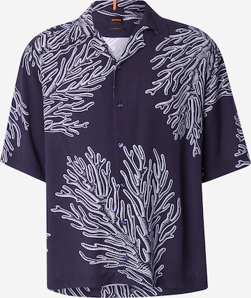 BOSS - Ajuste confortable Camisa 'Lapisy_M' en azul: frente